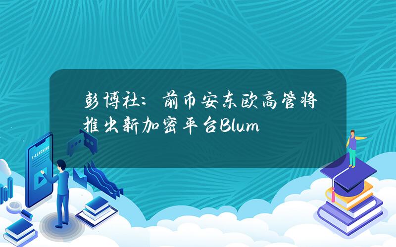 彭博社：前币安东欧高管将推出新加密平台Blum